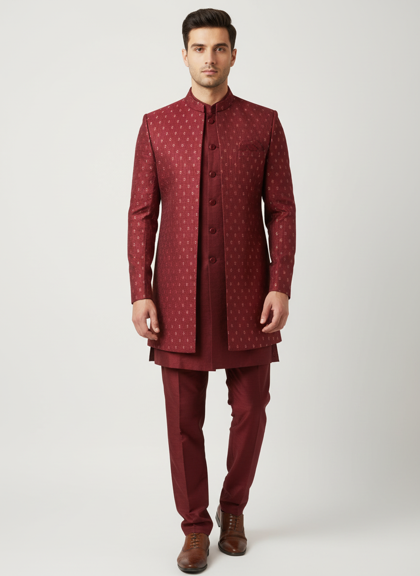 MEN ETHNIC SEMI SHERWANIS JACKET